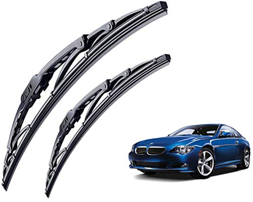 Image of WolkomHome High Performance OE Car Wiper Blade Replacement set of 2 Pc Right 24 inch Left 20 inch for BMW 6 Series