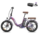 Fafrees F20Pro E-Bike Klapprad 20 * 3.0 Zoll, 2026 Upgrade E Bike Herren 36V 20AH Akku, Reichweite 90-160km, Faltrad Ebike Damen 250W 25km/h, Pedelec Fatbike 7S (20Ah Akku, Lila)