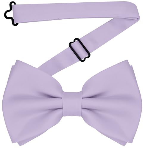 alsat Mens Lilac Bow Tie - Pre Tied Bowtie for Men Women Boys - Mens Adjustable Bow Ties for Formal Wear (Lilac)