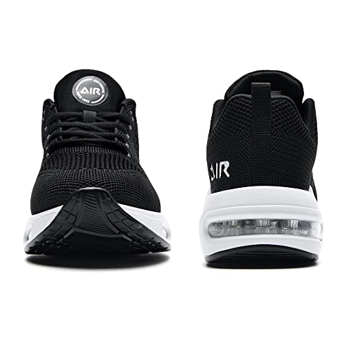 Hujat Women’s Air Running Shoes Walking Tennis Fashion Sneakers Casual Comfortable Breathable Jogging Shoes Black/White #TOP3