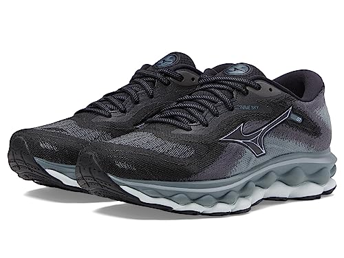 Mizuno Wave Sky 7, Zapatillas para Correr Mujer, Silverstar Negro, 39 EU