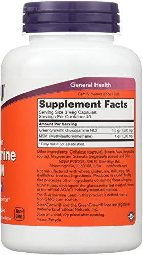 Now Foods Vegetarian Glucosamine & Msm, 120 Ct #TOP6