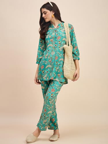Image of Truvon Fashions Women's Co-Ords Set, Kurta and Pant Set