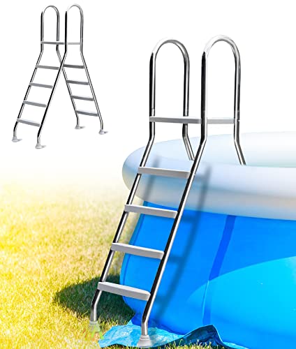 Escalera de Piscina 4 Peldaños Doble Cara Acero Inox miniatura 1