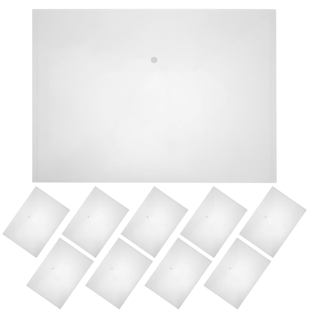 Cabilock Carpeta Archivadora A3 Botón, Bolsas Transparentes de Plástico Pp para Protección y Almacenamiento de Documentos, Gran Capacidad para Oficina y Hogar, Paquete de 20 Unidades