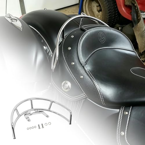 Barre d'appui chromée moto Indian pour les longs trajets et voyages de vacances