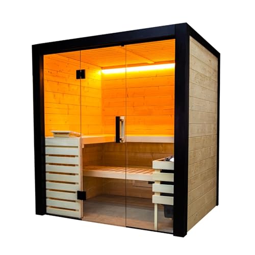 Harvia Family Medium Saunakabine Massivholzsauna aus Fichte 196x159x204 cm