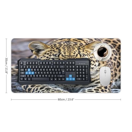 Protector de Escritorio Leopardo African Animal 30x60cm miniatura 2