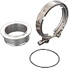 3.5 Aluminum V-band Flange and Clamp Set for Turbo S400 S400SX S500 Compressor
