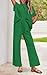 PRETTYGARDEN Women Two Piece Lounge Set 2025 Short Sleeve Tops And Drawstring Long Pants Tracksuits Casual Outfits (Green, X-Large)