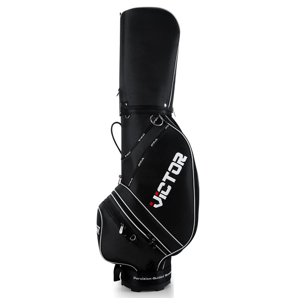 Staff Golf Cart Bag mit 6-Wege-Trennwänden für Herren Damen, Golf Carry Bag, mit Regenschirmschnalle, schwarz