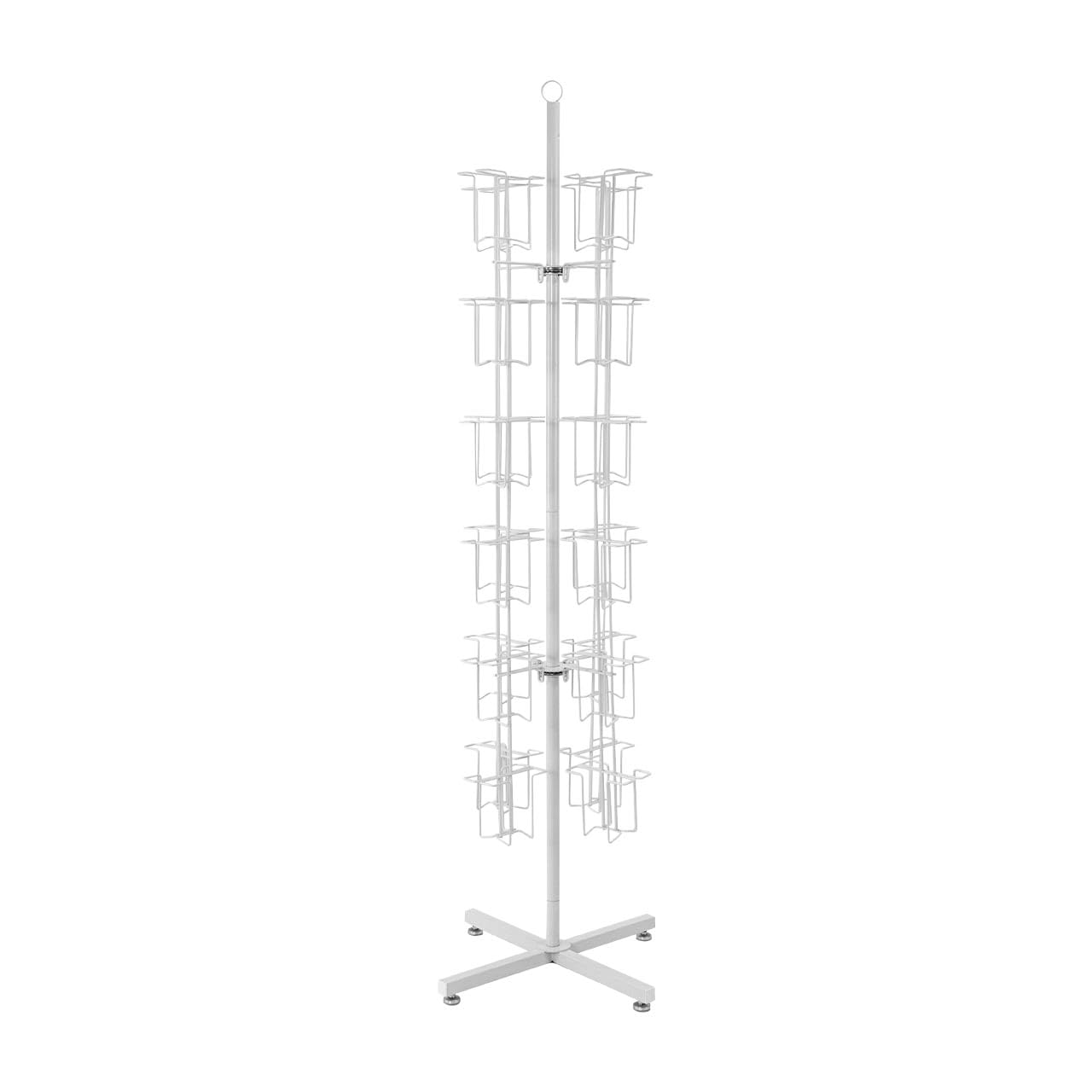 SSWBasics Rotating Greeting Card Rack - 48 Pocket - Overall Dimension: 65”H x 16”D - 48 Pockets Total (Each 5”W x 7”H x 1 5/8”D) - Perfect for Thrift, Retail, Grocery, and Convenience Stores