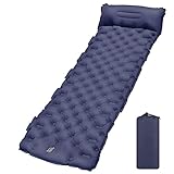 👣 【Paquete ultraligero y portátil】El peso es una consideración principal para muchos mochileros: la alfombrilla para exteriores VICKSONGS se puede almacenar lo suficientemente pequeña como para caber fácilmente en una mochila y se puede agarrar con una mano. es un colchón ultraligero de dimensiones reducidas.