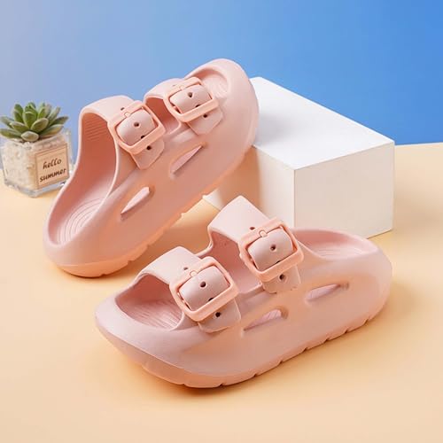 Unisex slides-sandals Children Slides Double Buckle Adjustable EVA Flat Sandals for Boys Girls Thick Bottom Fashion Slippers3