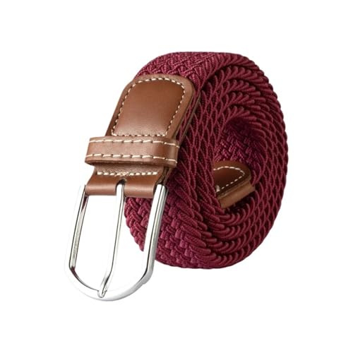 120cm Unisex Elastic Fabric Pin Buckle Expandable Braided Stretch Canvas Simple and Stylish Leisure Men Women Belt
