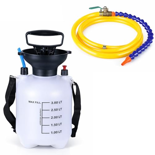 3L Gearbox Oil Filling Pump: Lifegogo Manual Transmission Fluid Pump with 140cm PU Flexible Hose Brass Switch Valve Universal Nozzle Pneumatic Gear Oil Pumps for Automotive Engine Oils Filling