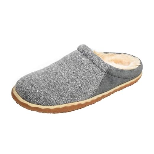 Minnetonka Womens Tahoe Slippers, Grey, Size 6