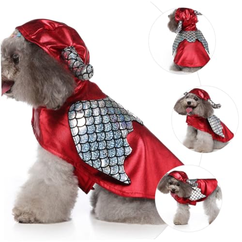 Disfraz para perro NUOBESTY tamaño M color rojo miniatura 4