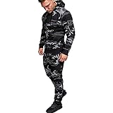 Asija Trainingsanzug Herren Jogginganzug für Männer Langarm Sportanzug Freizeitanzug Set Jogginghose Sweatshirt Zipper Hoodie Hose für Gym Fitness Sportbekleidung Trainingsjacke Tracksuit Sportjacke