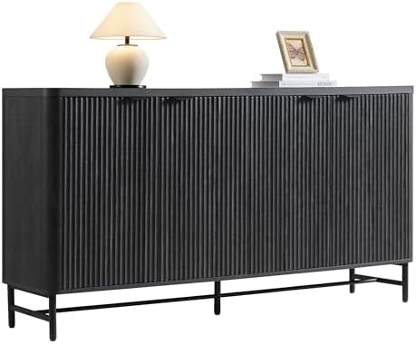 65 inch TV Stand for Living Room Boho Entertainment Center for Be...