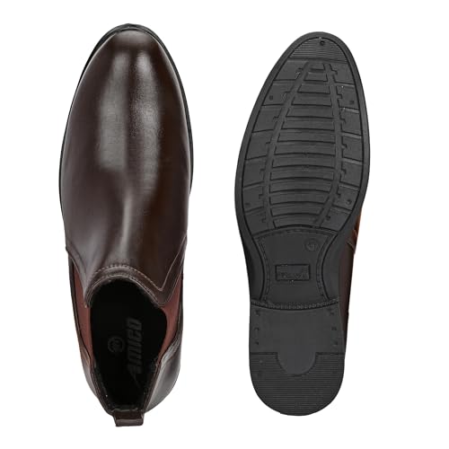 Image of Amico Men's Slip On Fashion Chelsea Boots | High Tops, Soft Cushioned Insole, Comfortable Fit, Trendy, Stylish Boots