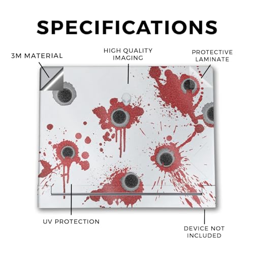 Image of Glossy Glitter Laptop Skin Compatible with Alienware X16 R2 (2024) - Bullet Holes - Premium 3M Vinyl Protective Wrap Decal Cover - Easy to Apply | Crafted in The USA by MightySkins