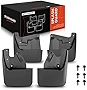 A-Premium Set of 4PCS Mud Flaps Splash Guards Mudguards Mudflaps with Hardware Kits Accessory Compatible with Toyota Tundra 2022 2023, 2022-2023, Black Color, Front LH RH and Rear LH RH