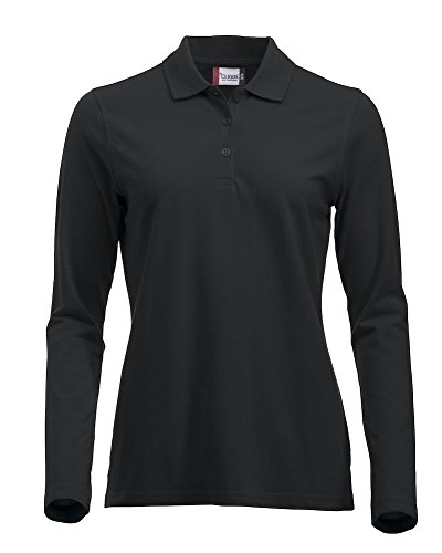 Polo en coton classique pour femme à manches longues au toucher doux