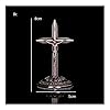 Jezus Kruis Standbeeld Christus Cross Figuur Standbeeld Jezus Christelijke Decoratie Board Decoratie Jezus Kruis Ornament Decoraties (Metalen kleur: 0052)