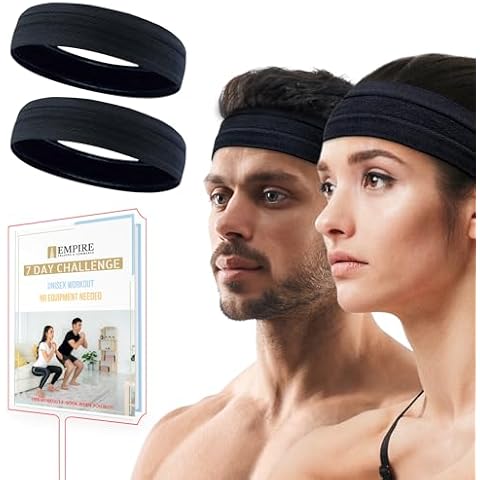 Empire Non-Slip Exercise Headbands with E-book Cover