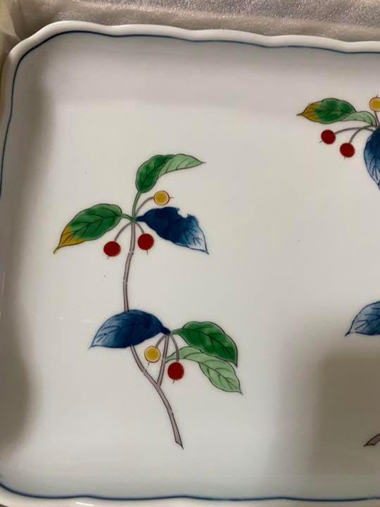 有田焼 幸楽窯 銘々皿5枚 有田焼 幸楽窯 錦絵山水 六角銘々皿5枚 元箱