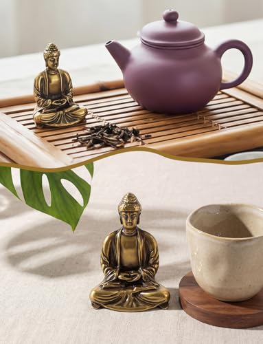 6 Mini Estatuas de Buda para Meditación y Decoración Zen miniatura 4