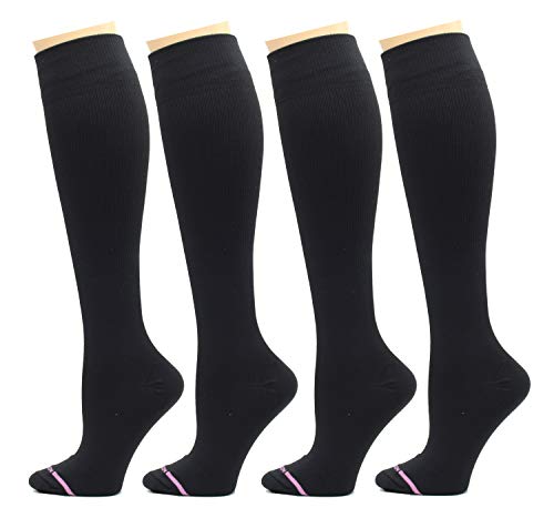 Image of Dr. Motion 4 Pairs Therapeutic Graduated Compression Women's Knee-hi Socks