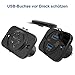 SOAIY Cargador USB dual automotriz QC 3.0 Carga rápida con botón táctil...