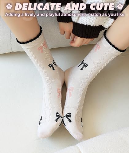 Image of IIG Women's Fashion Cute Cotton Socks Novelty Funny Above Ankle Crew Socks Holiday Gifts for Women 4 /5 Pairs