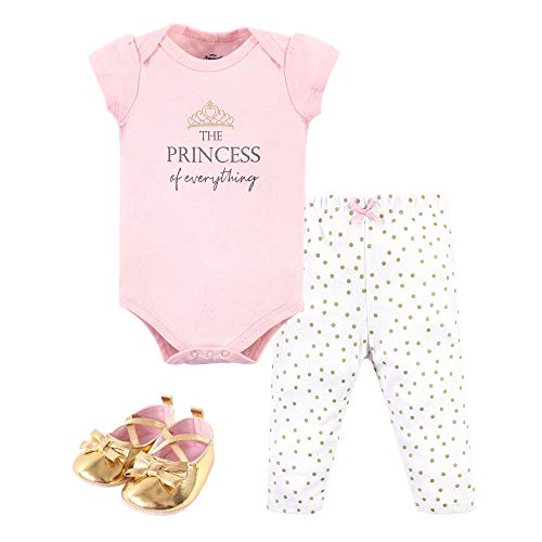Image of Little Treasure Unisex Baby Cotton Bodysuit, Pant and Shoe Set