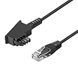 tae rj45 kabel 20m Anschluss 1: TAE-F-Stecker PerfectHD TAE Kabel  3m  TAE-F Stecker auf RJ45 Stecker  Anschlusskabel Telefonkabel  DSL ADSL VDSL  Router Modem Fritzbox Telefon  Schwarz  Länge: 3 Meter