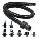 Paddle Board Pump Adapter Hose, Sup Pump Adaptor Kit with 7 Air Valve Nozzles and 3.3 Ft Hose, Electric Hand Air Pump Accessories Fit for Inflatable Stand Up Paddle Board/Boat/Tent/Pool/Mat