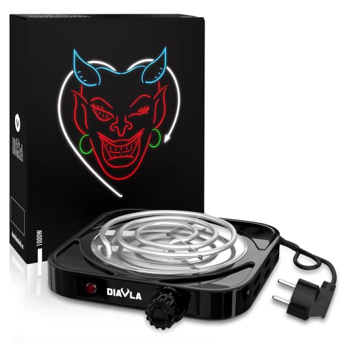 DIAVLA HOOKAH - Encendedor de carbón para Shisha, Hornillo eléctrico para Cachimba, 1000W - Cocina eléctrica camping Cover