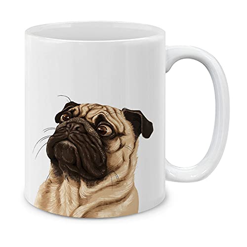 MUGBREW Leuke Dazed Pug Puppy Hond Keramische Koffie Mok Thee Beker, 11oz