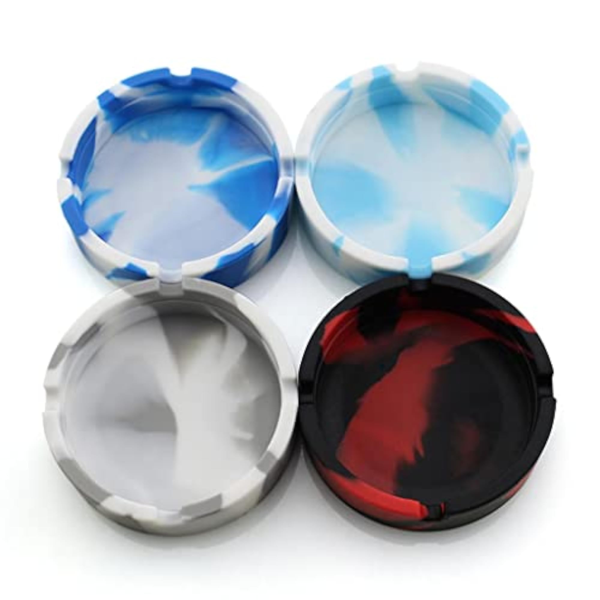 Round Silicone Ashtray for Tabletop and Home Office