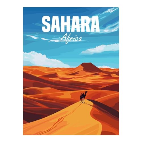 Kit peinture diamant désert du Sahara POLIUAWS 30x40 cm pour loisirs créatifs