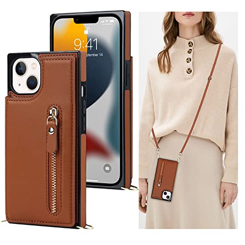 Sinqerisht Crossbody Wallet Case Compatible With Samsung Galaxy S10E Leather Phone Case With Card Holder And Strap Cover Magnetic Closure Flip Handbag Zipper Purse Kickstand Shell(Brown) #TOP12