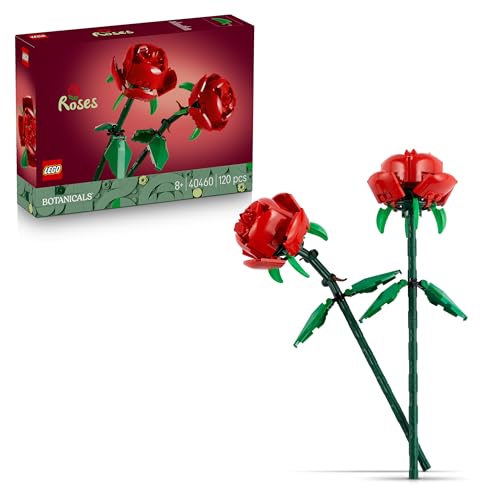 LEGO Botanicals Roses - Faux Flowers Building Set - Desk