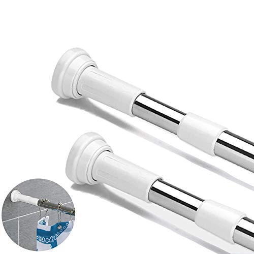 AIDBUCKS Barra para Cortina de Ducha 110-200 cm Barra Telescopica Extensible Varilla Armario Bañera Acero Inoxidable