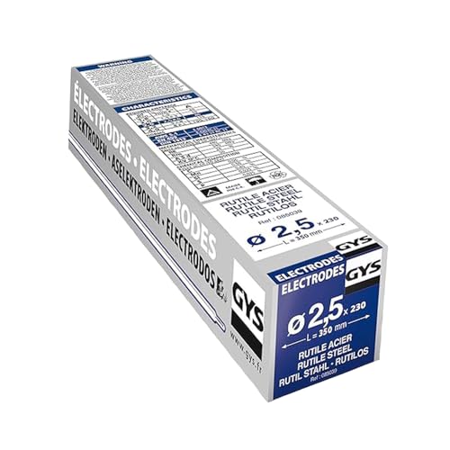 GYS, Elettrodi per saldatura in acciaio, 230 pz., 2,5 x 350 mm, 085039