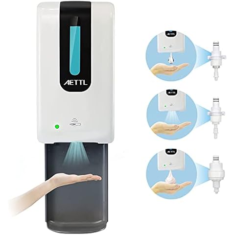 AETTL Soap Dispenser,Touchless Automatic Foaming Hand Sanitizer Dispenser Wall Mount, 40oz Motion Sensor Foam Liquid Refill Bottle Sanitizer Dispensing for Bathroom Kitchen Home Cover