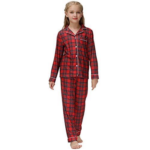 Verve Jelly Kleinkind Baby Mädchen Weihnachten Pyjama Set Jungen Plaid...