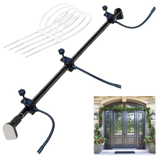 Adjustable Heavy-Duty Garland Hanger for Door Frame, No Screws No Drilling Glue-Free Damage Free, Christmas Holiday Decoration Holder for Wreaths Lights Garland, Fits 30