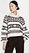 Free People Women's Check Me Out Pullover Sweater, Winter Fog Combo, Off White, Print, XS